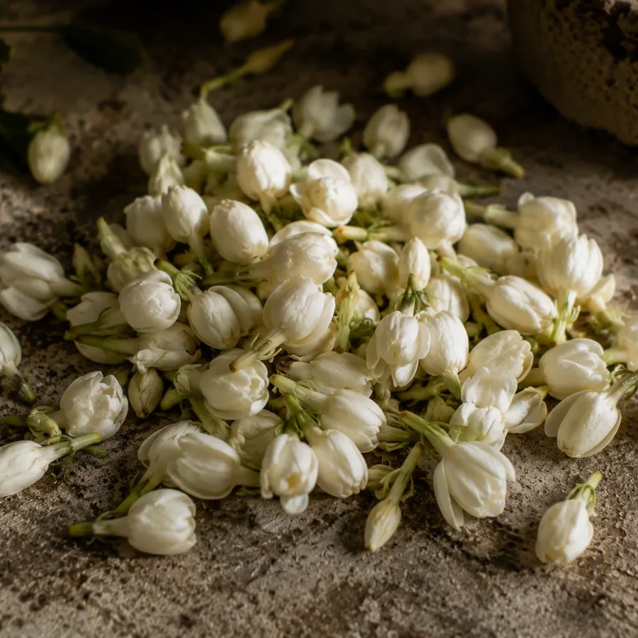 Jasmine buds gathered together